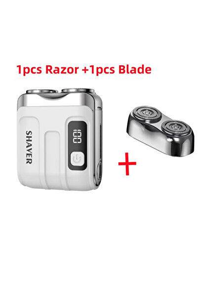 Choice3 silver and blade Mini Electric Smart Shaver Household Car Shaver Digi...