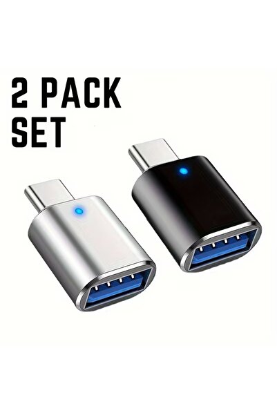 Choice 2Packs BlackSilvery (2Packs Black+Silvery) USB C to USB Adapter, USB C...