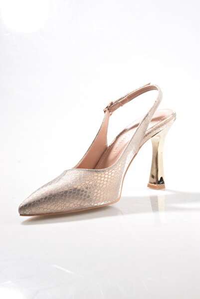NEW ANGEL 893 Women's Honeycomb Galvanized Open-Back Heeled Shoes