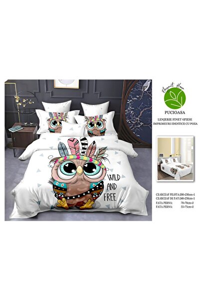 naniland.ro 5D Finet Duvet Cover Set 2 Persons 6 Pieces Without Stretchy 200x...