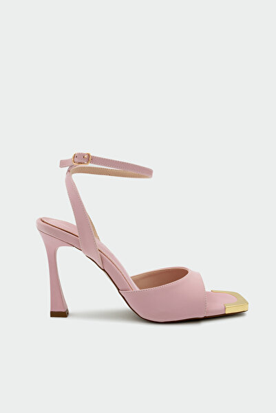 LAMİNTA Tolts Accessory Detailed Women's Powder Heeled Shoes