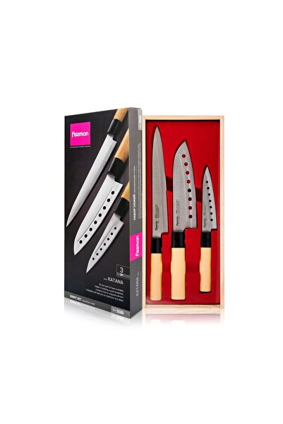 Fissman Set 3 cutite de bucatarie Katana, Fissman, otel, manere din plastic, ...