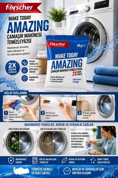 Forscher Professional Amazing Çamaşır Makinesi Temizleyici 50 g