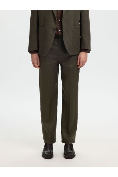 SELECTED Hose Regular Fit Leinen