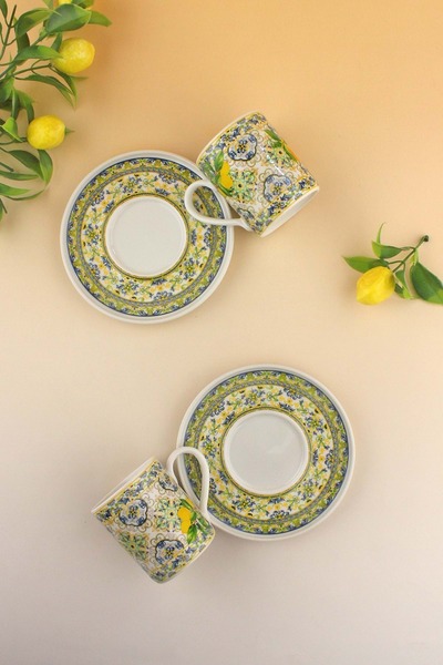 Bursa Porselen Dekor Capri Two-Person Coffee Cup Set