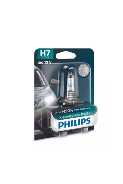 Philips Bec auto cu halogen pentru far H7 12V 55W PX26D X-tremeVision Pro150 ...