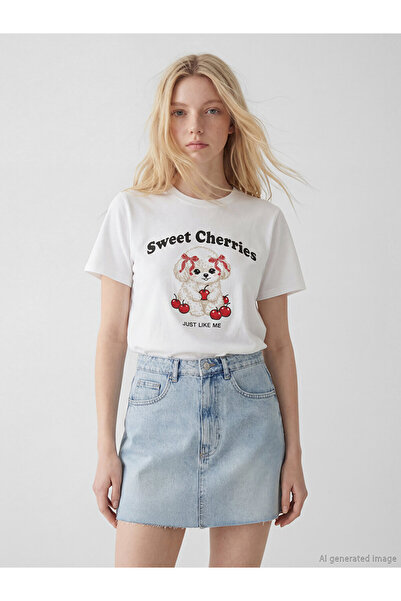 LC Waikiki Γυναικείο T-shirt με λαιμόκοψη Crew