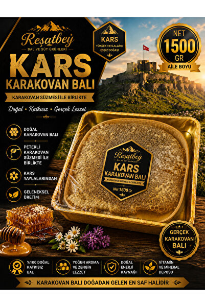 REŞATBEY BS Reşatbey Kars Karakovan Balı Petekli 1500 Gr | Karakovan Süzmesi ...