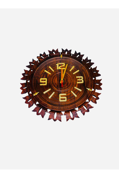 M.A Traders Rosewood Wall Clock Handmade – Dark Brown Round Design – 14 Inch ...