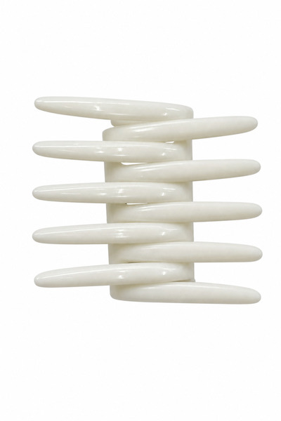 Jack Ferrero Stylish and Modern Design White Hair Clip for Women Daily Use Cl...