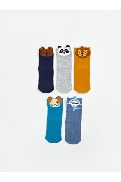 LC Waikiki Timeless Clothing & Timeless Choices Embroidered Boys' Socks 5-Pie...