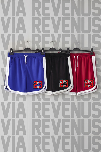 Vordevia 23 Printed Unisex Retro Varsity Daily Training Sports Shorts 3-Pack