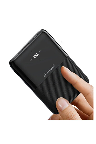 Charmast Powerbank Mini 10000mAh Lightning/Type-C/Micro USB PD 20W Black