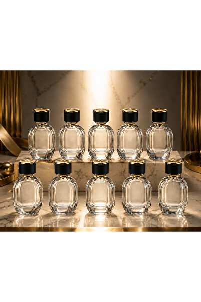 Boş parfüm şişesi 100 ml gold kapaklı tam takım 10 adet