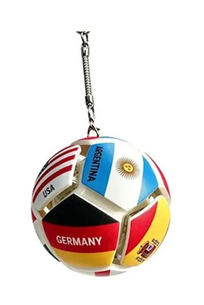 OEM Breloc din plastic, minge de fotbal antistres cu lumină și 12 steaguri na...