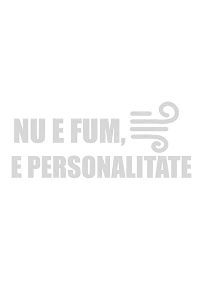 OEM Autocolant auto  "Nu este fum, este personalitate ", 10cm, Alb