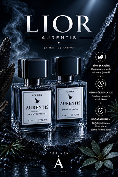 Aurentis LIOR 2'Li Kalıcı Erkek Parfümü Extrait De Parfum 100 ml