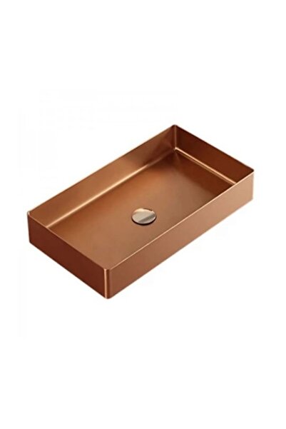 Karag Saturn Επικαθήμενος Νιπτήρας Inox 55x38cm Rose Gold