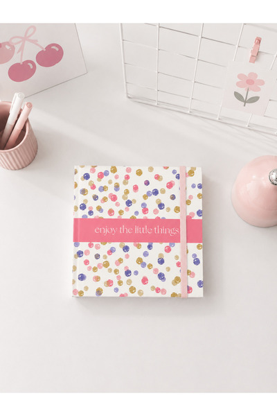 Lizy دفتر ملاحظات بغلاف صلب مقاس 16×16 سم - 6 خيارات تصميم مختلفة