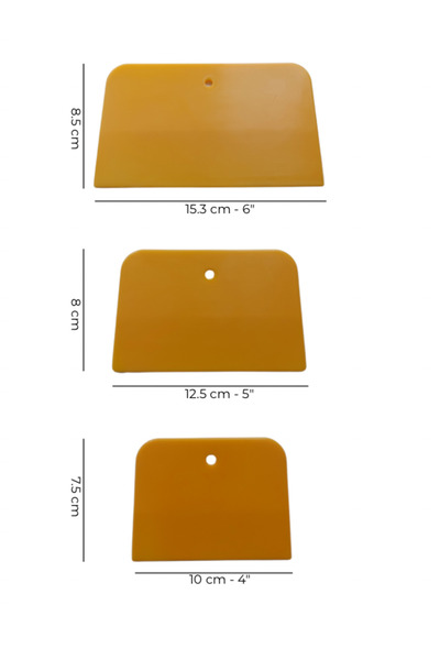 KLON 3'lü set Ragle/Plastik Spatula/Çekçek;Cam filmi,Cam sticker,PPF,kaporta ...