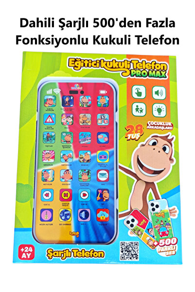Brother Toys Şarjlı Kukuli Telefon Pro Max Dokunmatik 500+ Fonksiyonlu Türkçe...