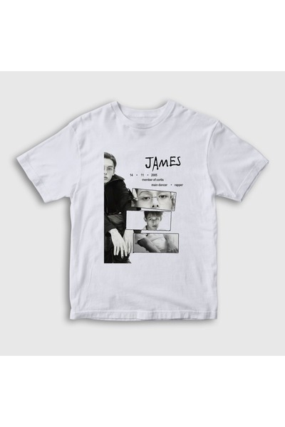Presmono Unisex dečija bela James K-Pop Cortis majica 612414tt