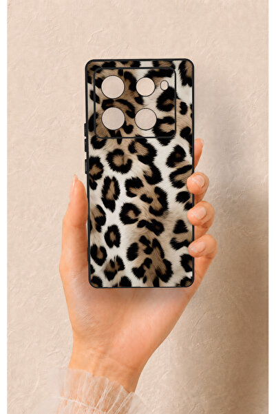 Vip Case İnfinix Note 40 Pro Uyumlu Leopar Derisi Desenli Silikon Kılıf