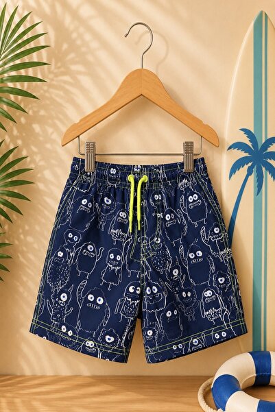 DeKuBaby New Season Patterned Quick-Dry Boys' Shorts Swimwear - Children's Se...