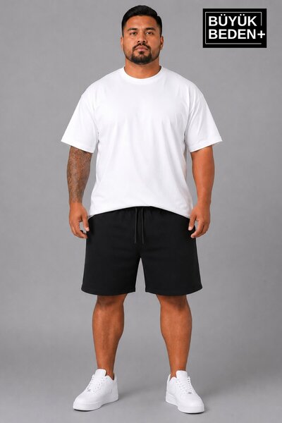 Superlife Süperlife Large Size Men's Lace-Up Shorts Spr26Bsr592