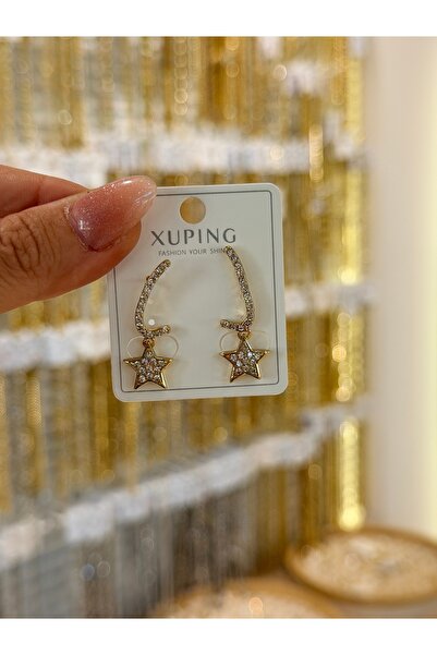 SU PERİSİ TAKI BİJUTERİ Xuping Non-Fade Gold Star Earrings