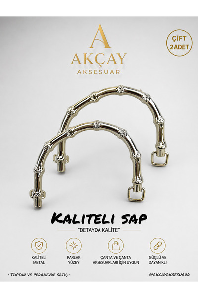 Akçay Aksesuar Quality Bag Handle Shiny Double