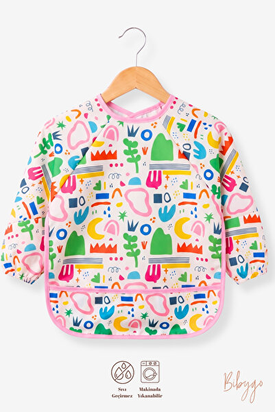 Bibygo Long Sleeve Waterproof Baby Food and Activity Bib with Pockets - Color...