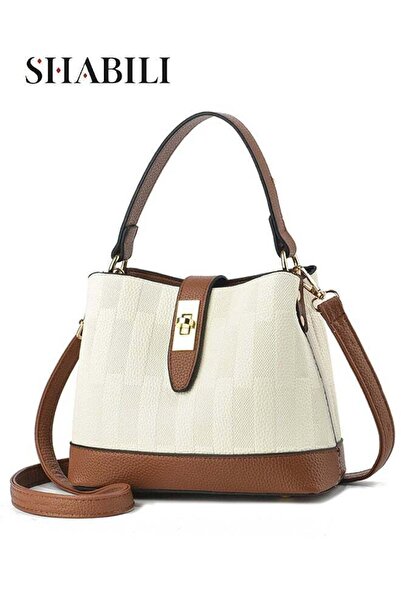 SHABILI Women PU Shoulder Bucket Crossbody Sling Tote Handbag Large-Capacity ...