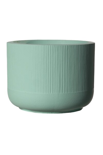 SUPERGREENS Γλάστρα Πήλινη Οβάλ "Petal" Πράσινο Ανοιχτό XL 52x52x36 εκ.