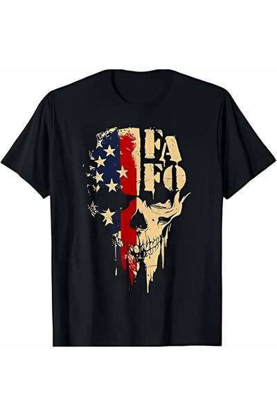 12 Teknoloji تي شيرت FAFO Skull للجنسين صيف 2025 بأكمام قصيرة مطبوع من القطن ...