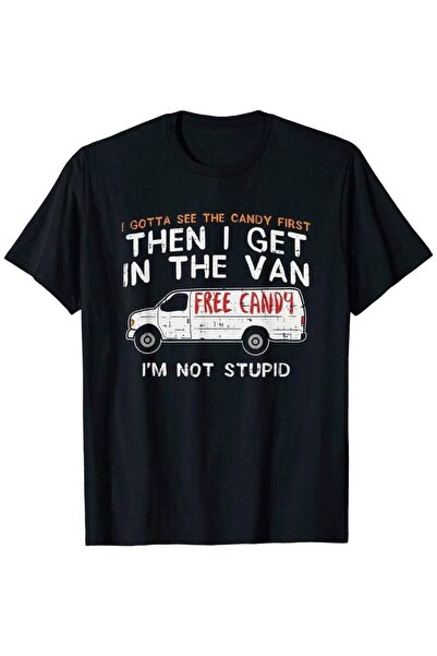 STITCHLY Men's Funny Free Graphic T-Shirt - "I Gotta See The First" White Tex...