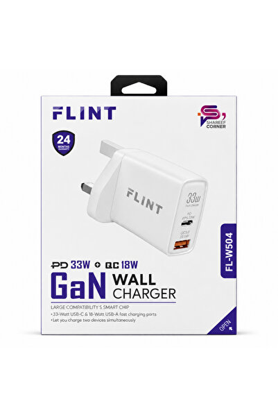FLINT FL-W504 33W Fast Wall Charger - Compact USB-C Power Adapter for iPhone ...