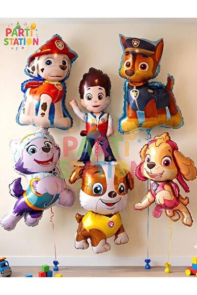 Parti Station Paw Patrol Balon Set Paw Petrol Marshall Chase Skye Rubble Ever...