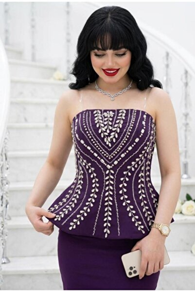 MNCENTER Lilac evening dress