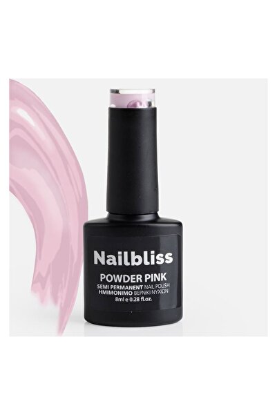 nailbliss Ojă semipermanentă POWDER PINK, 8 ml – culoare intensă, luciu și re...