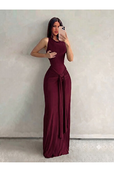 Niccolo Paganini Women's Trendy Drawstring Detail Tied Maxi Dress