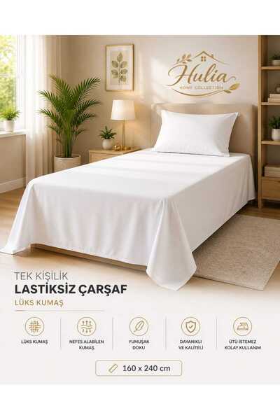 hulia home Ranforce Non-Elastic Sheet Set Double Size Raw Cotton Pillowcase I...