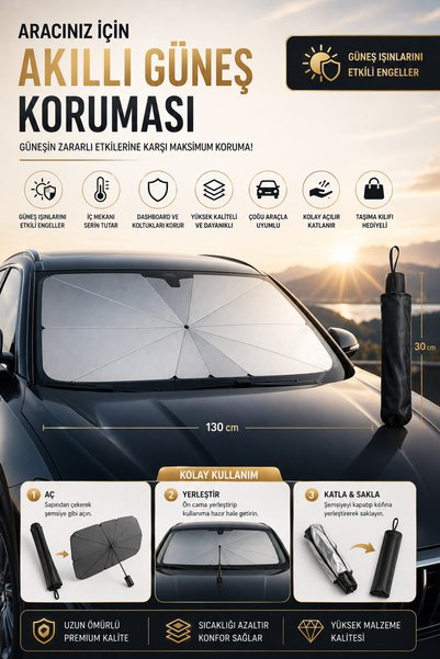 homeneeds Car Windshield Sunshade Umbrella Uv-Proof Foldable Auto Sunshade | ...