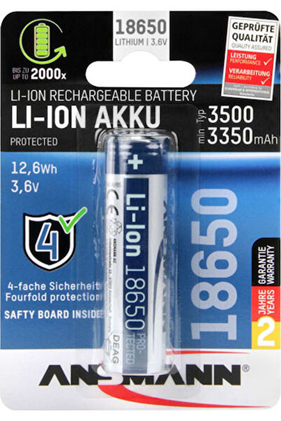 ANSMANN Acumulator reîncărcabil 18650 Li-ion 3500mAh 3.6V 1 buc.