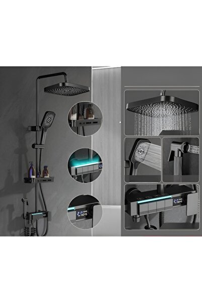 MACVI Coloană de duș inteligentă cu LED și control termostatic — Confort luxo...