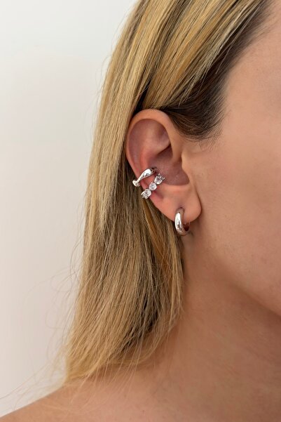 Lavian Accessories 2’li Bobi Gümüş Earcuff Seti