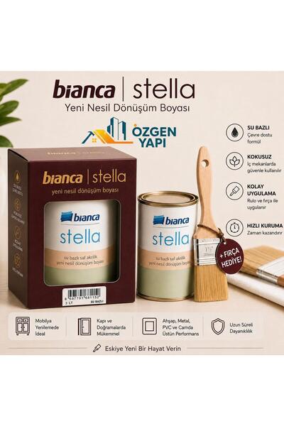 Bianca Su Bazlı Saf Akrilik Stella Boya + Fırça Hediye