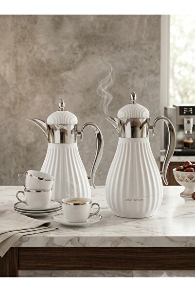 Generic طقم ترامس سندس أبيض فضي