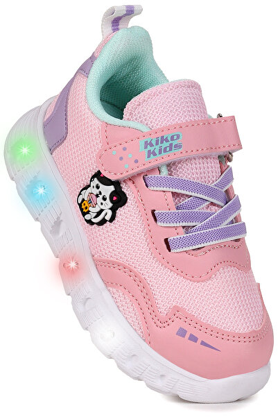 Kiko Kids Peras Işıklı Cırtlı Kız Bebek Spor Ayakkabı