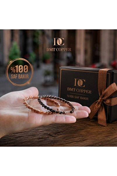 DMT COPPER HOME Gazi̇antep 100% Handmade Copper Bracelet, Natural Copper Brac...